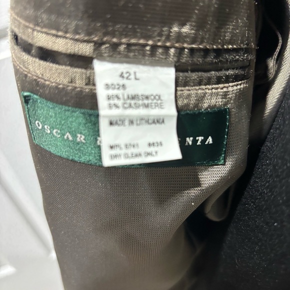 Men's Vintage Oscar De La Renta Hoodstooth Blazer-Sz 42 L - Picture 7 of 7